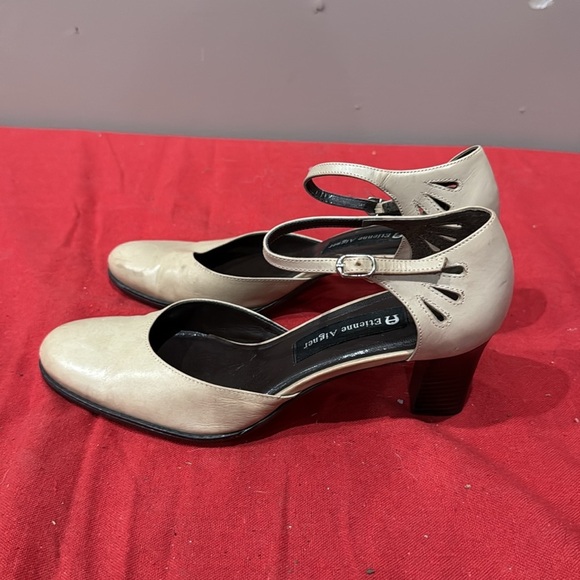 Etienne Aigner Cream Ankle Strap Heels - Picture 3 of 5